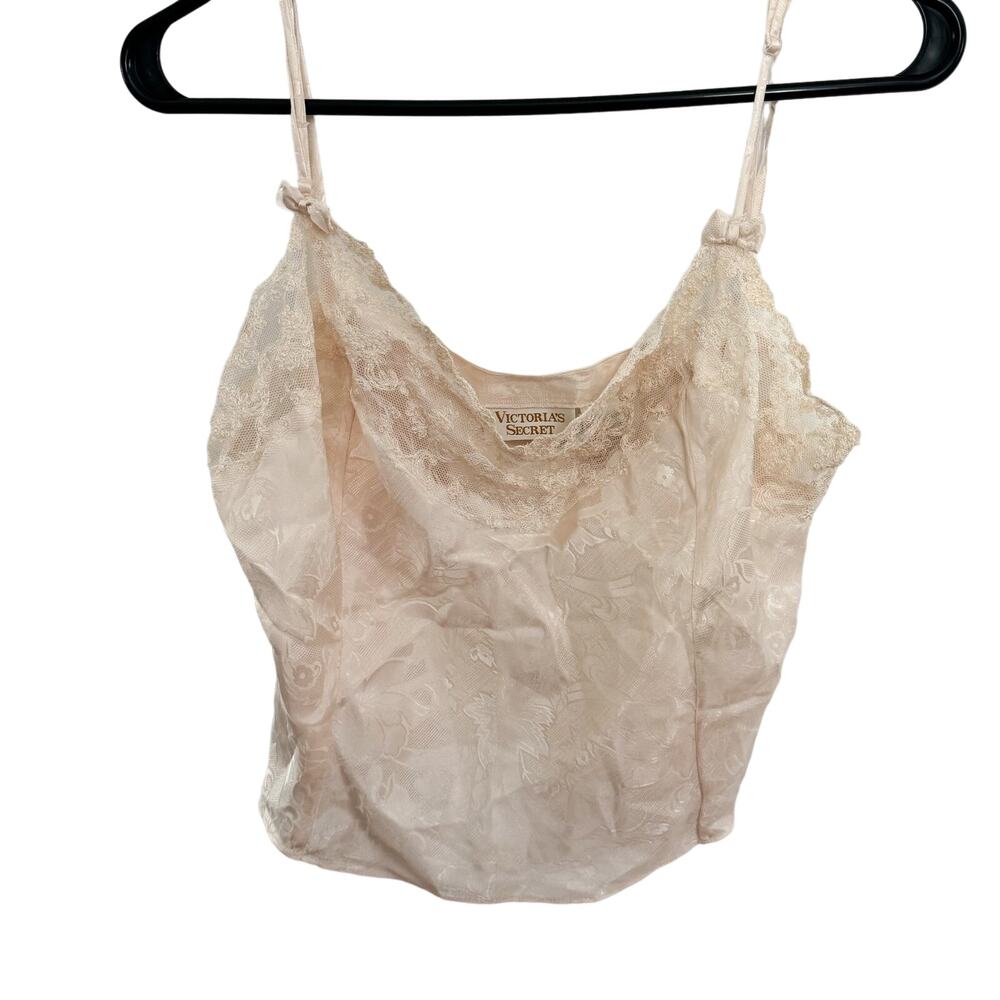 Vtg Gold Label Victorias Secret Lace Cami Top Large